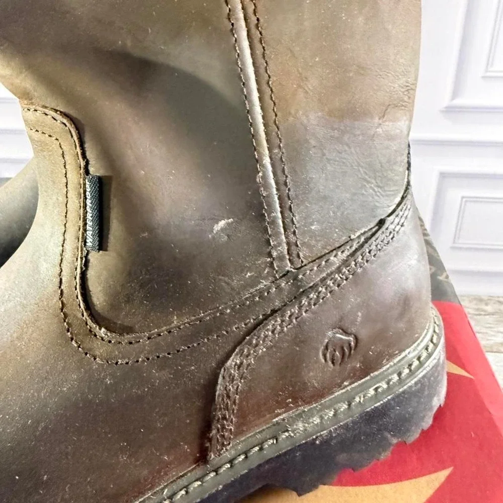 Wolverine Floorhand Well W Waterproof Leather Work Boots Size US 9.5 Extra Wide